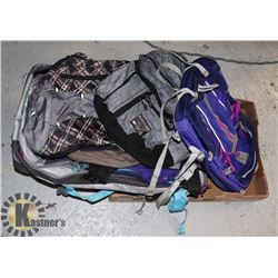 LOT OF USED EDDIE BAUER BAGS