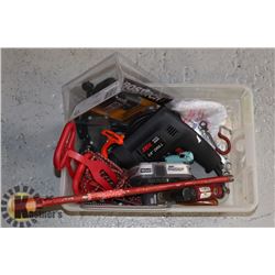 ESTATE LOT OF TOOLS INCLUDING DRILL, STRAPS,