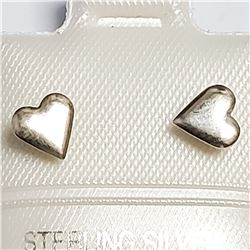 SILVER SET OF 4 HEART SHAPE  EARRINGS