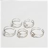 Image 1 : SILVER 5 SET OF ADJUSTABLE  RING