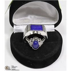HIS AND HERS NATURAL LAPIS RING- FREE SIZE