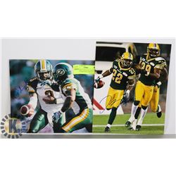 JOE BURNETT & HUGH CHARLES SIGNED EDMONTON ESKIMOS