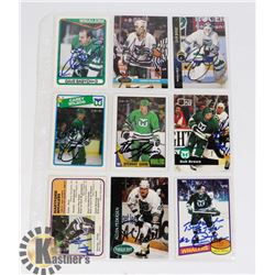 9 AUTOGRAPHED HARTFORD WHALERS HOCKEY CARD
