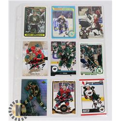 9 AUTOGRAPHED MINNESOTA WILD HOCKEY CARD