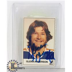 GLENN ANDERSON SIGNED EDMONTON OILERS MINI