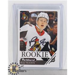 BRADY TKACHUK OTTAWA SENATORS SIGNED ROOKIE CARD