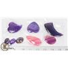 Image 1 : 6 PCS OF PURPLE/ PINK PENDANTS