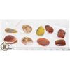 Image 1 : 9PCS OF YELLOW/ ORANGE GEMSTONE PENDANTS