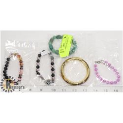 LOT OF 5 ASSORTED BRACELETS