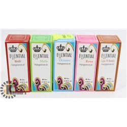 BUNDLE OF 5 ASSORTED ESSENTIAL FRAGRANCE OIL