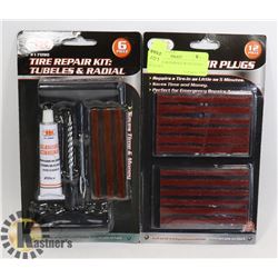 NEW TIRE REPAIR KIT WITH EXTRA PLUG SET