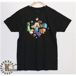 MINECRAFT MENS TSHIRT GREY LARGE