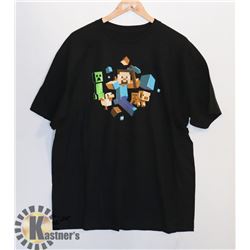 MINECRAFT MENS TSHIRT GREY 2XL