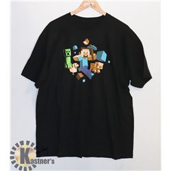 MINECRAFT MENS TSHIRT GREY 2XL