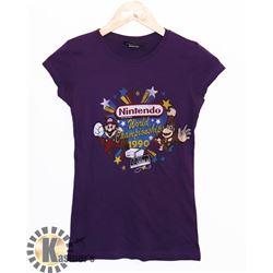 WOMENS NINTENDO WORLD CHAMPION 1990 TSHIRT XS
