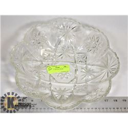 PIN WHEEL CRYSTAL BOWL