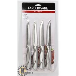 NEW FARBERWARE 4PC STEAK KNIFE SET