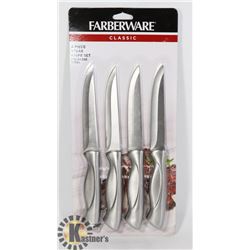 NEW FARBERWARE 4PC STEAK KNIFE SET