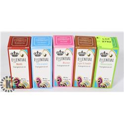 BUNDLE OF 5 ASSORTED ESSENTIAL FRAGRANCE OIL