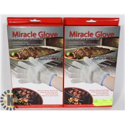 LOT OF TWO NEW MIRACLE GLOVE HOT SURFACE