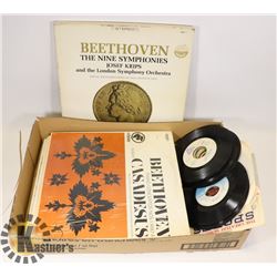 ASSORTED LP AND 45 SIZE RECORDS