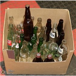 BOX OF COLLECTIBLE POP BOTTLES