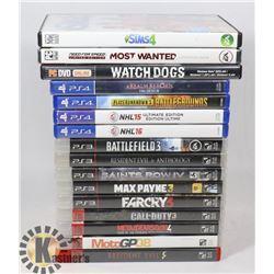 LOT OF 16 PS3/PS4/PC GAMES