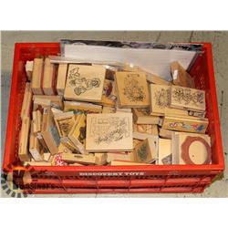 LARGE CRATE OF RUBBER STAMPS