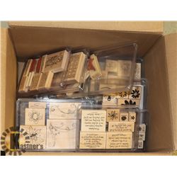 BOX OF RUBBERSTAMPS