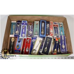 FLAT OF ASSORTED COLLECTOR SPOONS