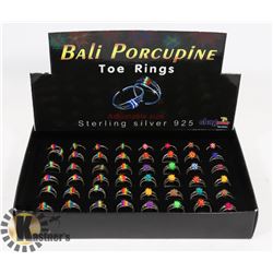 RETAIL DISPLAY OF BALI PORCUPINE STERLING SILVER
