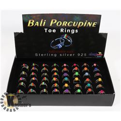 RETAIL DISPLAY OF BALI PORCUPINE STERLING SILVER