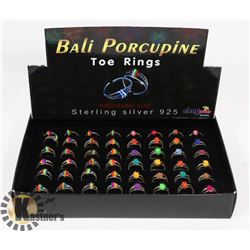 RETAIL DISPLAY OF BALI PORCUPINE STERLING SILVER