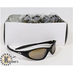 BOX OF BLACK OAKLEY STYLED SUNGLASSES