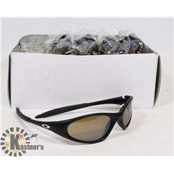 BOX OF BLACK OAKLEY STYLED SUNGLASSES