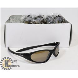 BOX OF BLACK OAKLEY STYLED SUNGLASSES