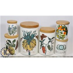 FLAT OF FLOWER THEMED CONTAINERS