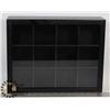 Image 1 : BLACK CURIO CABINET WITH 9 SECTIONS