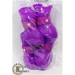 NEW SILICON BOOTS FOR PETS - PURPLE-  SIZE XL