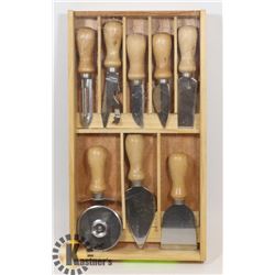 8PC WOOD HANDLE KITCHEN CHEESE TOOL SET