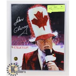 NHL LEGEND DON CHERRY SIGNED 8X10 PHOTO