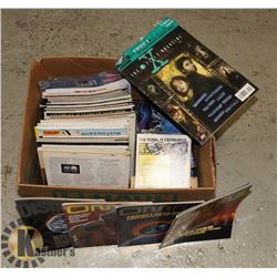 BOX OF SCI-FI BOOKS MAGAZINES X-FILES STAR TREK