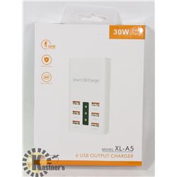 30W QUICK CHARGE 6 USB OUTPUT CHARGER