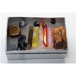 11)  LOT OF 14 NATURAL HEALING STONES