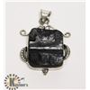 Image 1 : #195-BLACK TOURMALINE PENDANT