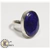 Image 1 : #52-LAPIS LAZULI GEMSTONE RING SIZE 8.5