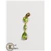 Image 1 : #146-GREEN PERIDOT & CZ PENDANT