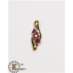 #123-RED RUBY PENDANT
