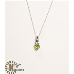 #182-PERIDOT PENDANT & NECKLACE