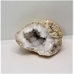 18)  NATURAL WHITE QUARTZ DRUZY GEODE